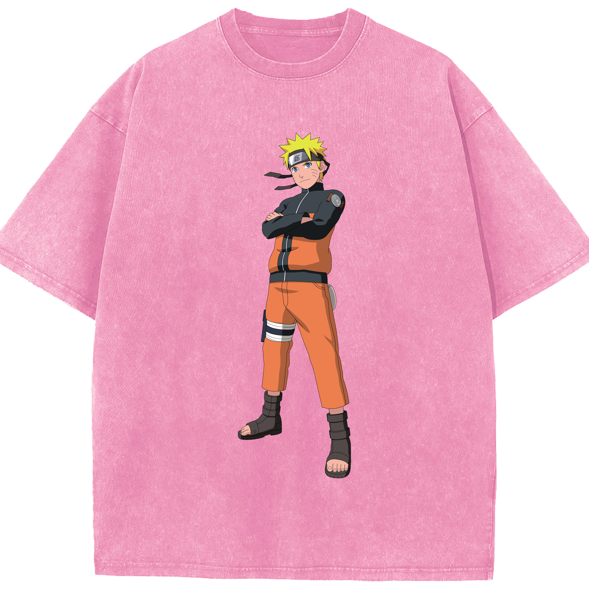 （画像用） NARUTO -ナルト- うずまき ナルト Uzumaki Naruto 綿100% ヴィンテージ風 半袖Tシャツ（フロントプリント）